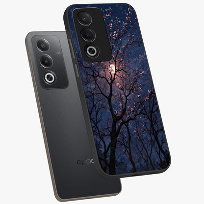 Twilight Sakura Serenade Glass Case displayed in angled mockup highlighting delicate sakura flower design with dreamy aesthetic.