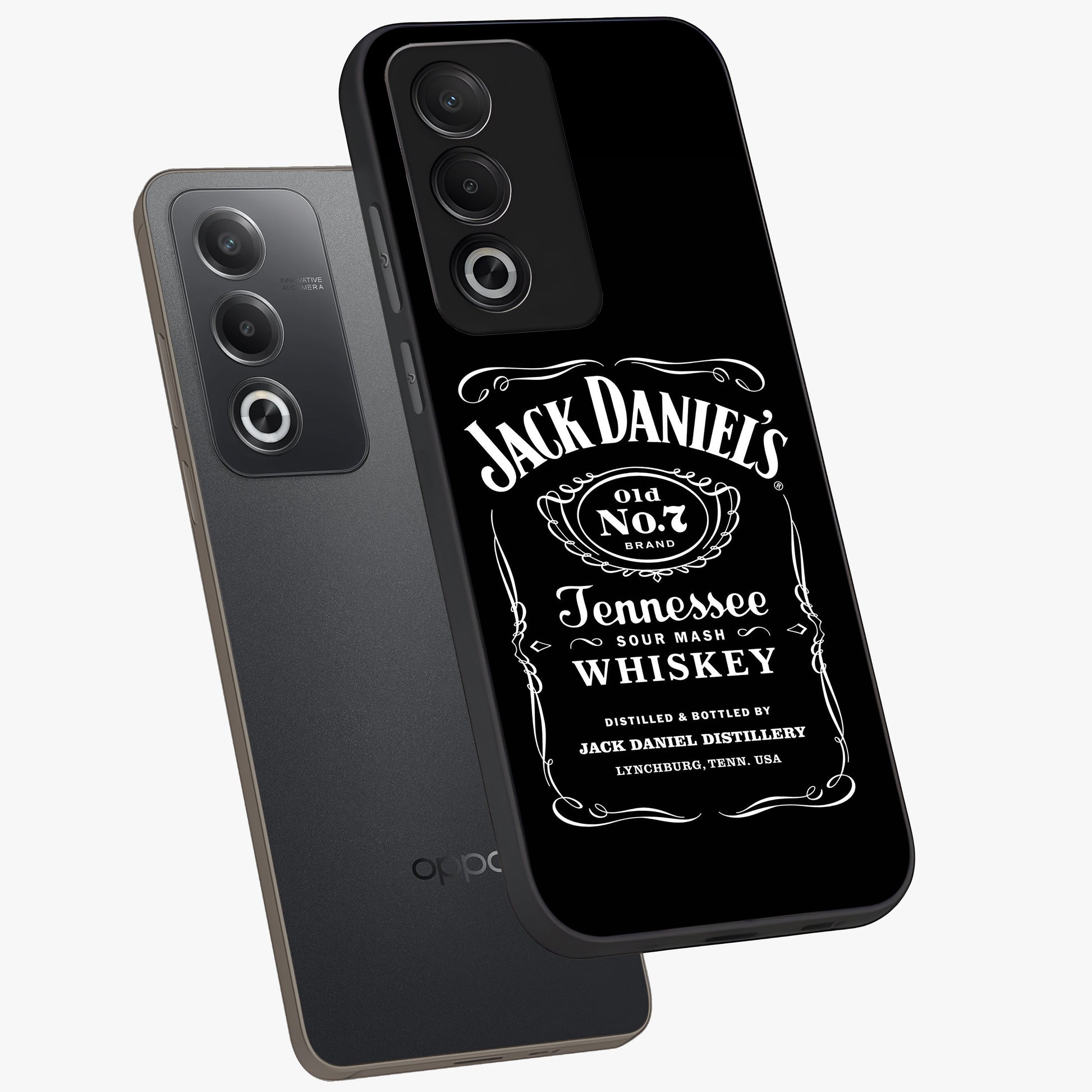 Vintage Whiskey Heritage Glass Case displayed in angled mockup highlighting retro beverage themed design with heritage aesthetic.