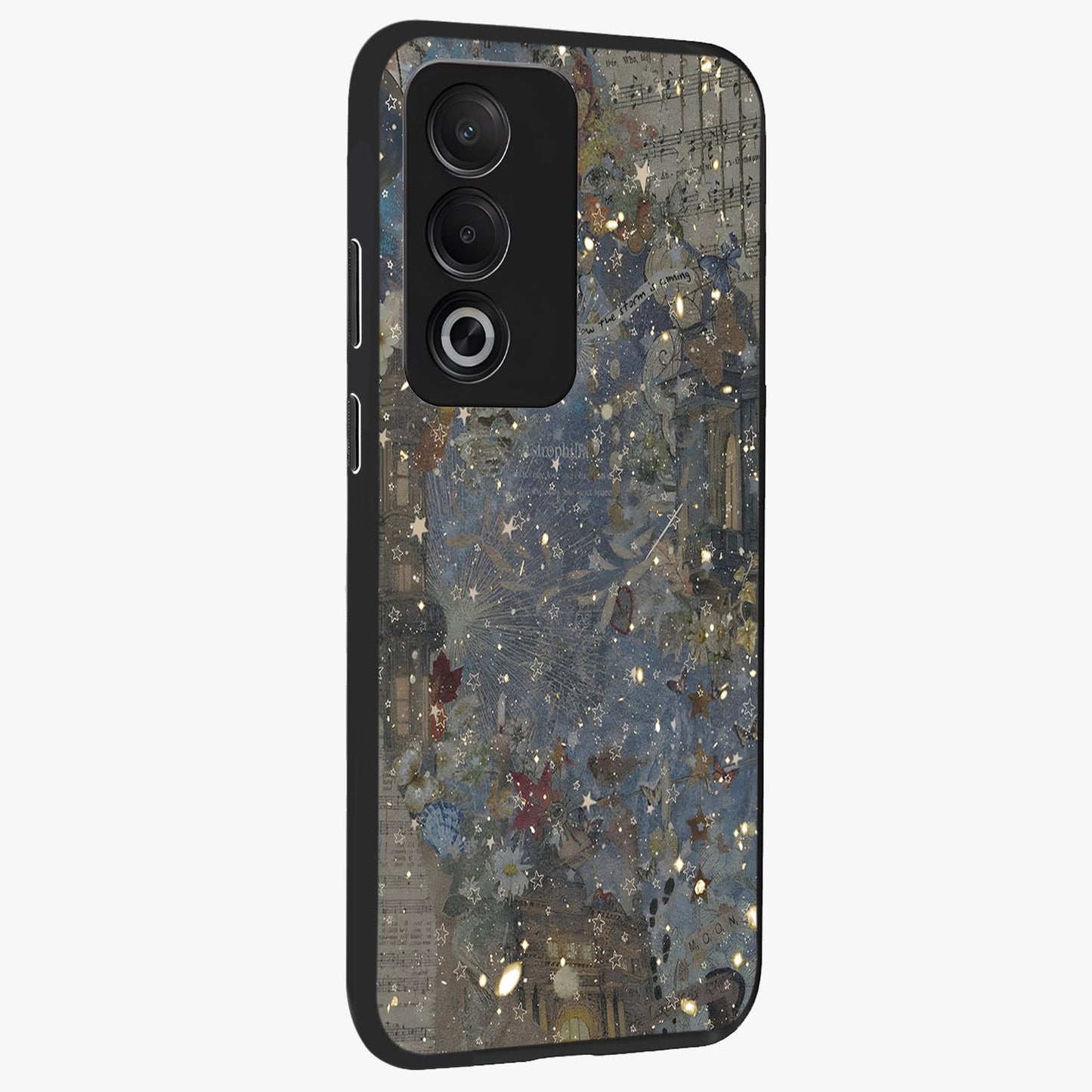 Aesthetic Astrolophia Glass Case upright view showcasing soft aesthetic theme with stylish modern look.