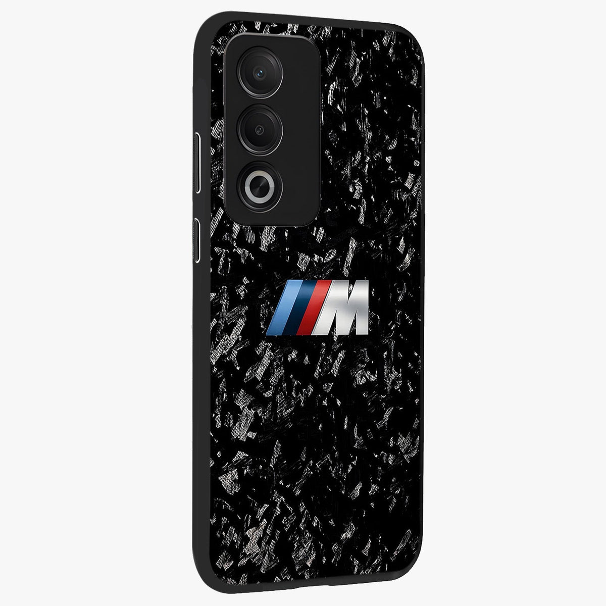 Carbon Speed Mark Glass Case upright view showcasing modern carbon speed graphic with bold automotive theme.