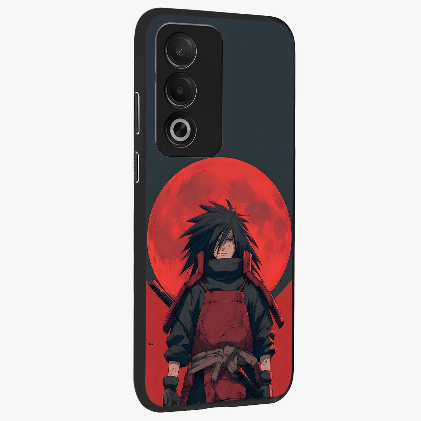 Crimson Moon Warlord Glass Case upright view showcasing powerful warlord artwork with dark celestial theme.