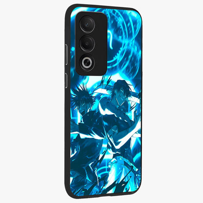 Cursed Energy Clash Glass Case upright view showcasing dramatic clash artwork with bold supernatural theme.