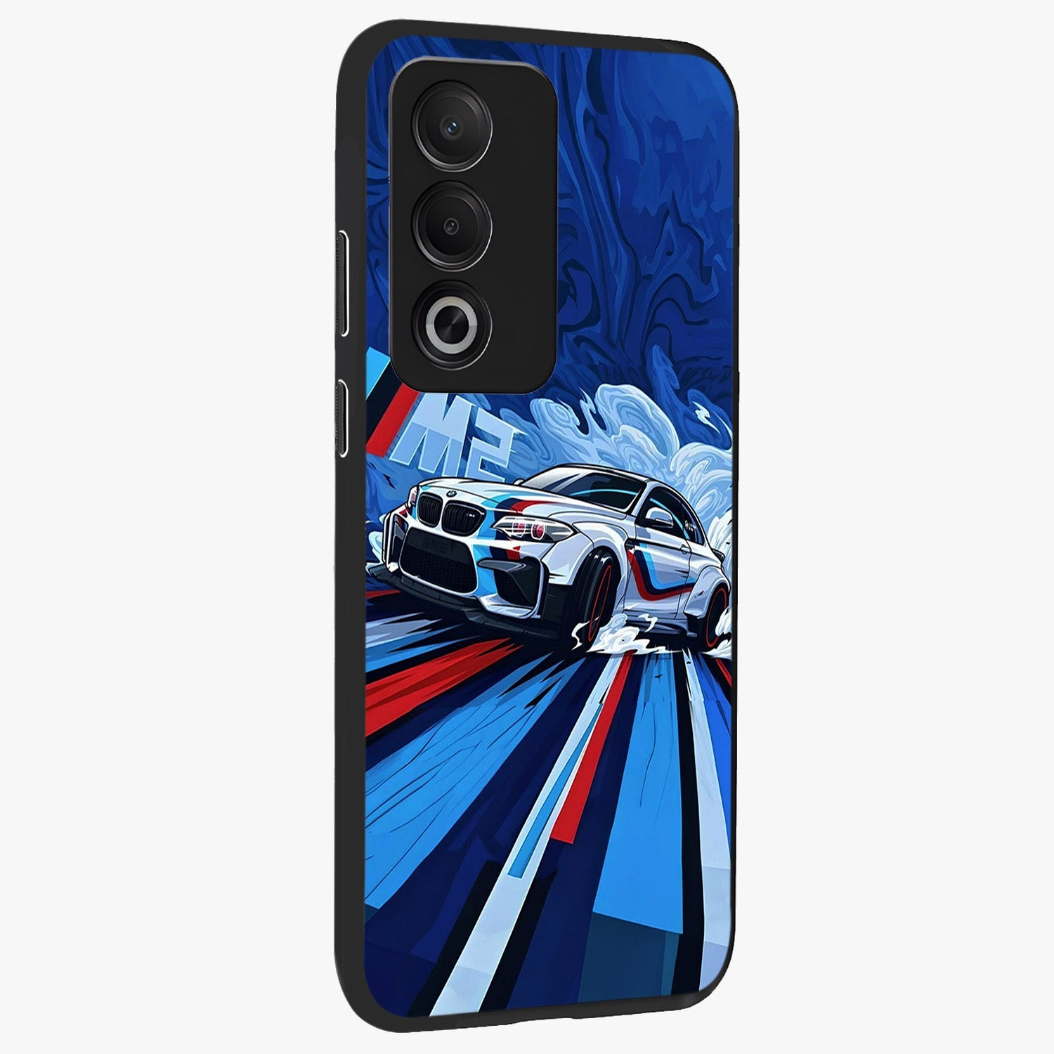 Drift Power Rush Glass Case upright view showcasing high speed racing artwork with bold automotive theme.