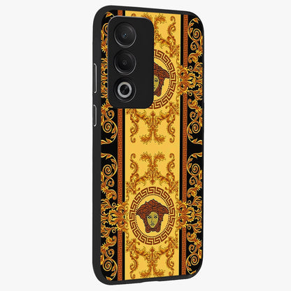 Golden Lotus Glow Glass Case upright view showcasing luminous lotus artwork with peaceful divine theme.