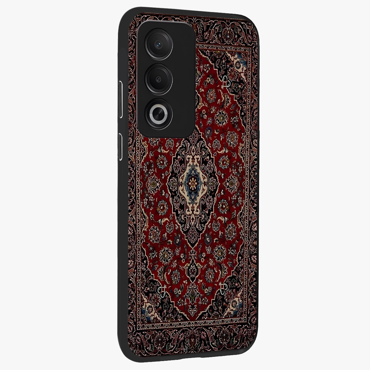 Heritage Carpet Royale Glass Case upright view showcasing detailed ornamental artwork with luxurious traditional theme.