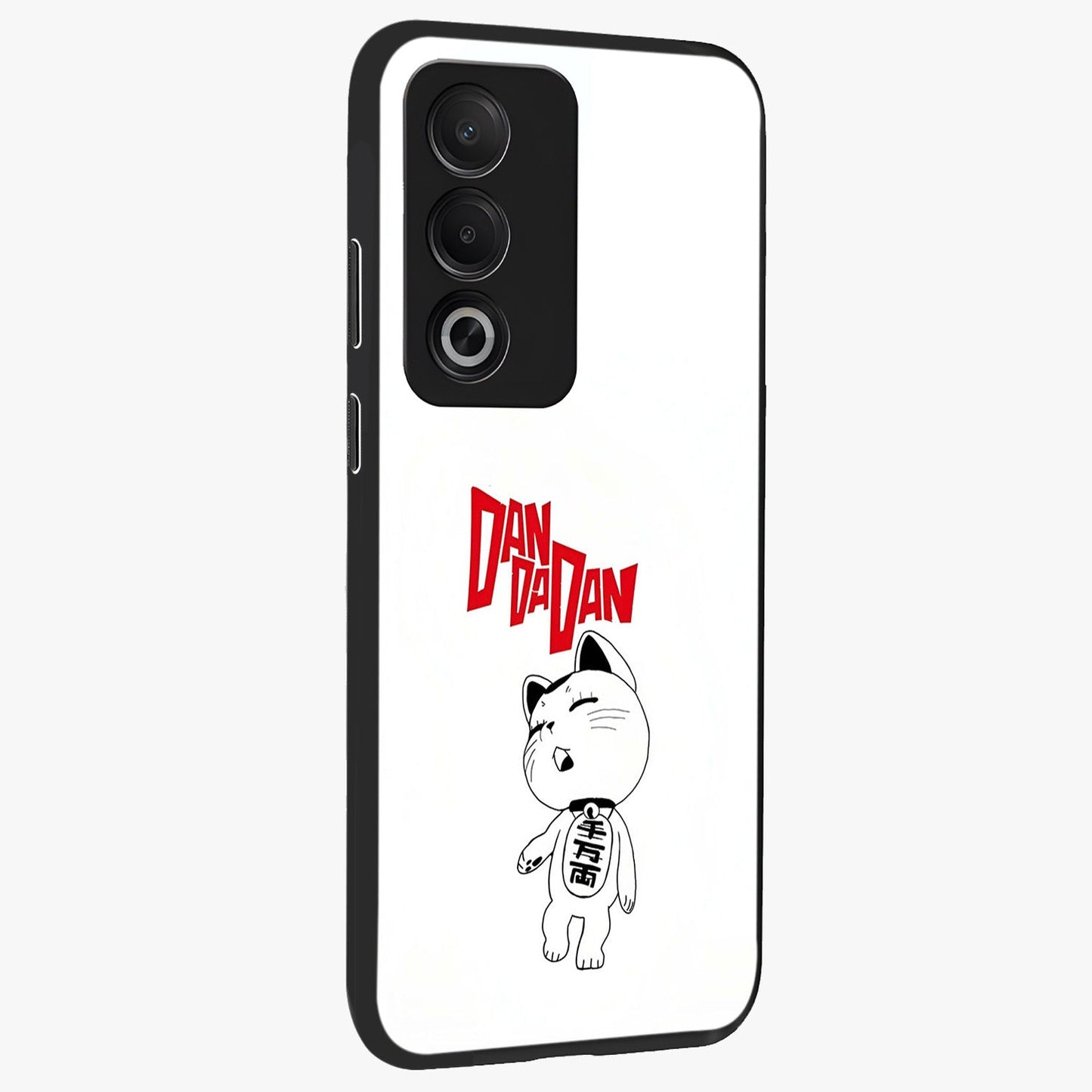 Playful Spirit Charm Glass Case upright view showcasing vibrant charm artwork with fun artistic theme.