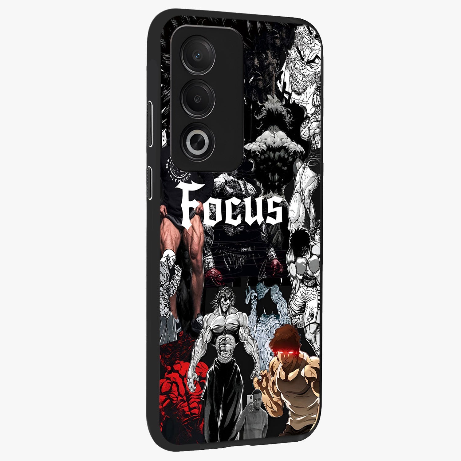 Relentless Power Focus Glass Case upright view showcasing strong inspirational artwork with powerful focus theme.
