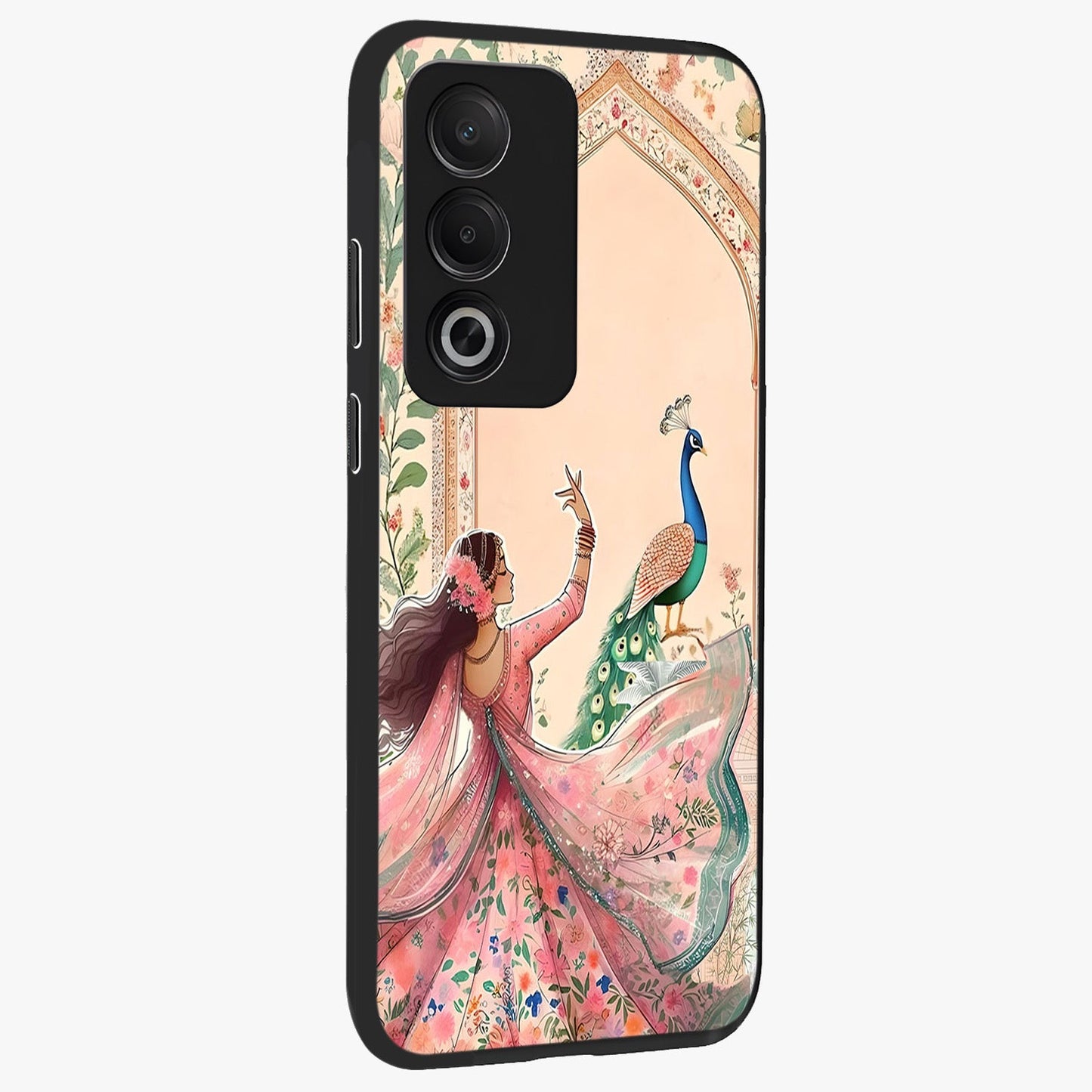 Royal Grace Muse Glass Case upright view showcasing stylish artistic artwork with sophisticated royal theme.