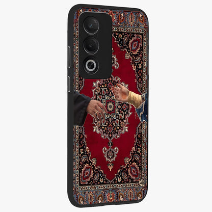 Royal Touch Reach Glass Case upright view showcasing stylish royal inspired artwork with graceful theme.