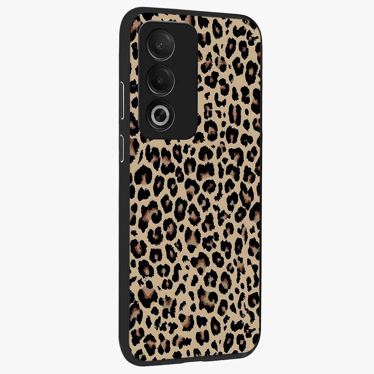 Savage Chic Pattern Glass Case upright view showcasing trendy decorative artwork with edgy fashion theme.