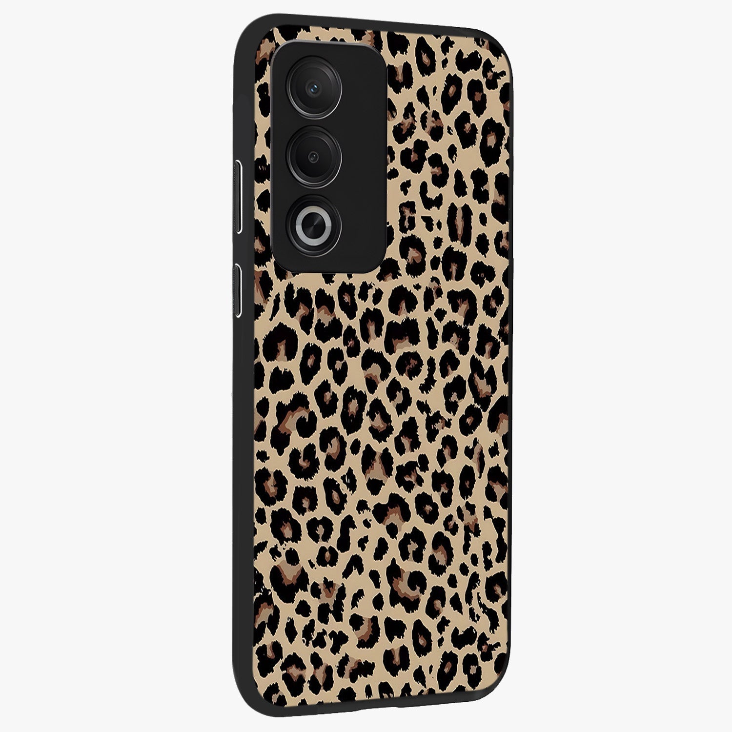 Savage Chic Pattern Glass Case upright view showcasing trendy decorative artwork with edgy fashion theme.
