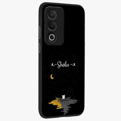 Silent Night Row Glass Case upright view showcasing tranquil night artwork with serene landscape theme.