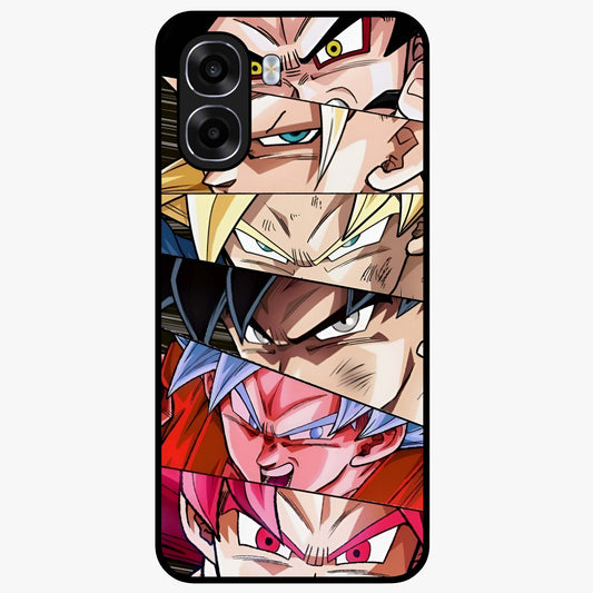 Anime Character Glass Case showing flat back view with vibrant anime artwork and glossy glass finish.