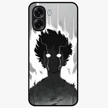 Awakened Inner Rage Glass Case showing flat back view with intense artistic artwork and glossy glass finish.