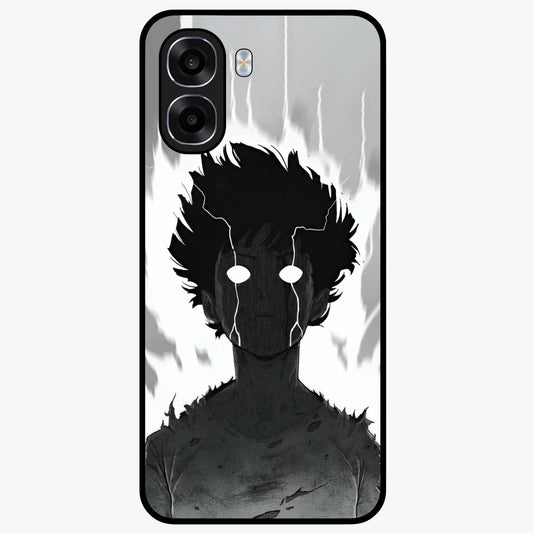 Awakened Inner Rage Glass Case showing flat back view with intense artistic artwork and glossy glass finish.