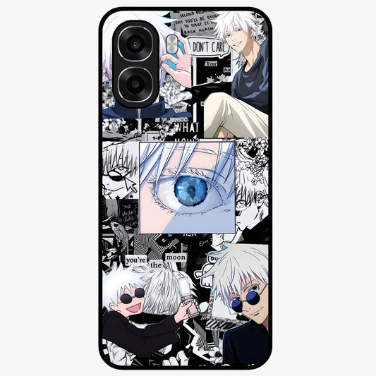 Infinity Sorcerer Chaos Glass Case showing flat back view with mystical sorcerer themed artwork and glossy glass finish.