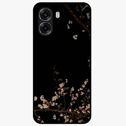 Petal Moon Light With Custom Name Glass Case showing flat back view with floral moonlight artwork and personalized name design.