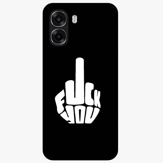 Rebel Mode On Glass Case showing flat back view with bold rebellious typography artwork and glossy glass finish.