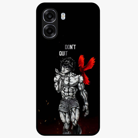 Rise Beyond Limits Glass Case showing flat back view with motivational typography artwork and glossy glass finish.