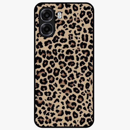 Savage Chic Pattern Glass Case showing flat back view with stylish patterned artwork and glossy glass finish.