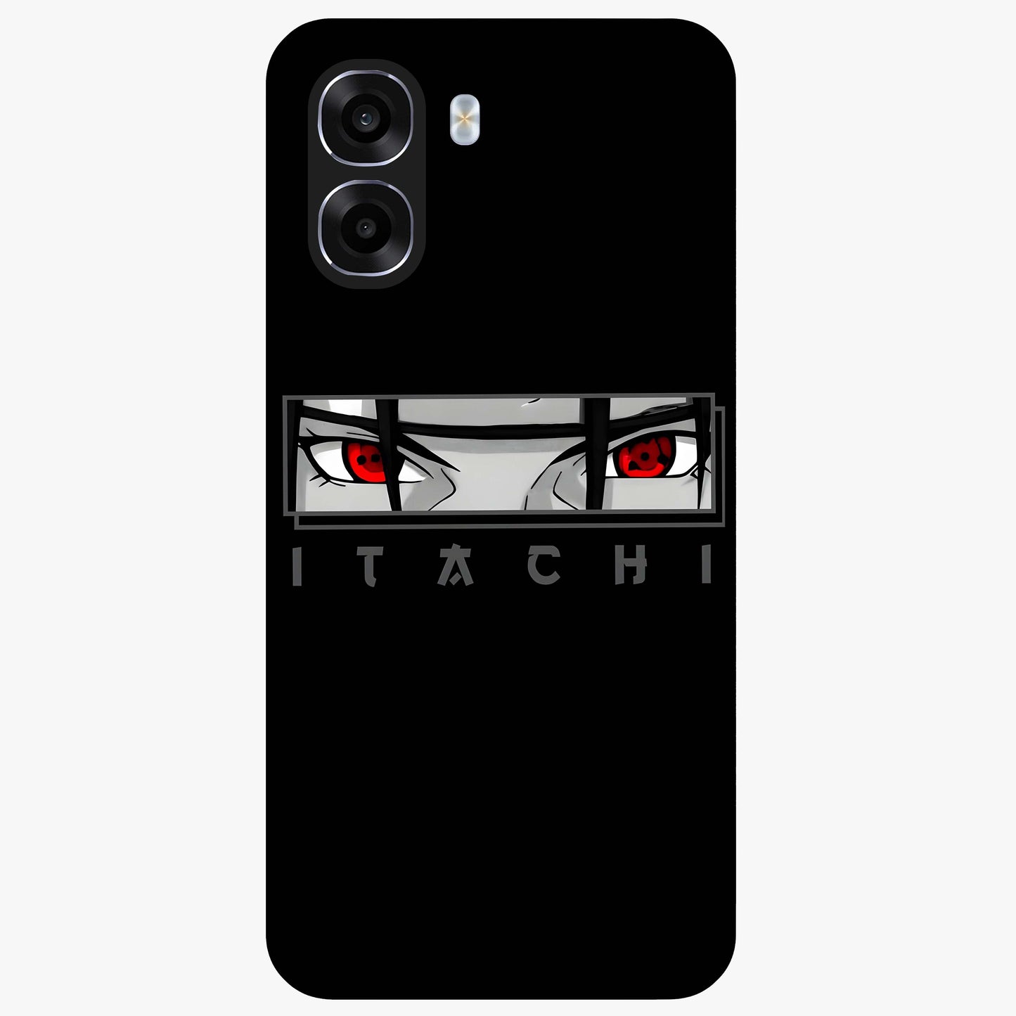 Scarlet Gaze Dominance Glass Case showing flat back view with striking red themed artwork and glossy glass finish.