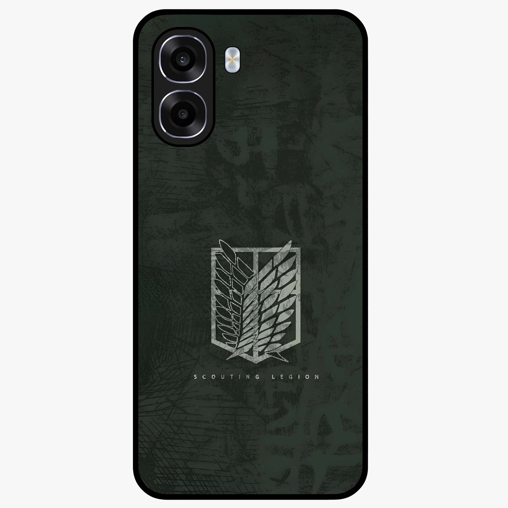 Wings Of Freedom Glass Case showing flat back view with symbolic wings artwork and glossy glass finish.