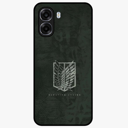 Wings Of Freedom Glass Case showing flat back view with symbolic wings artwork and glossy glass finish.