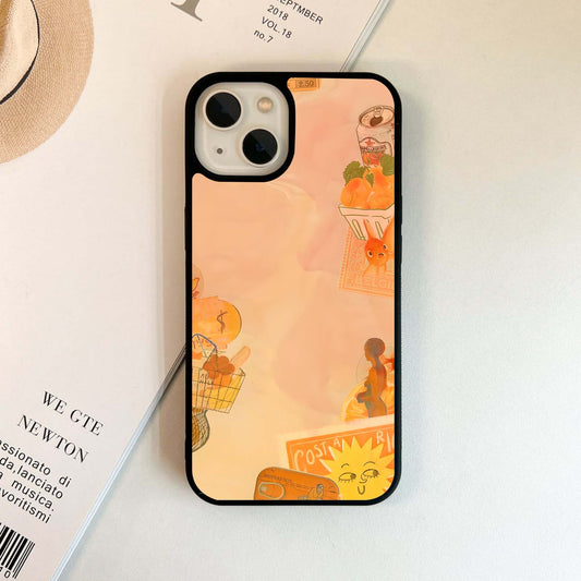 Orange Home Aesthetic Glass Case