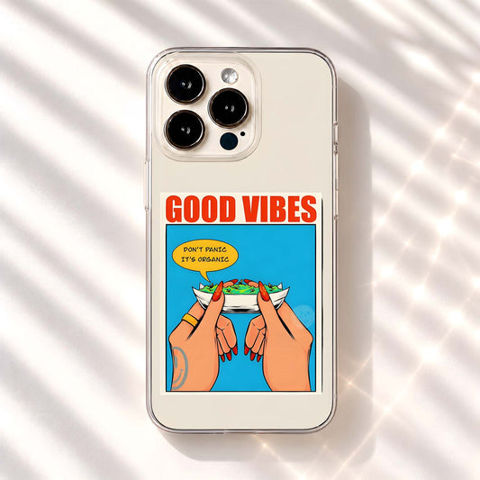 Organic Good Vibes Clear Silicon Cover