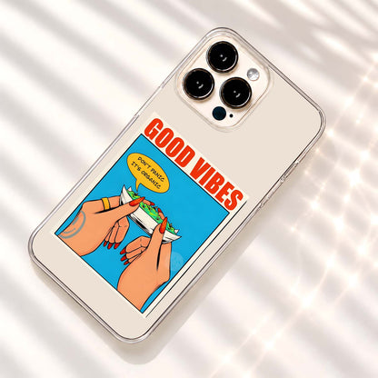 Organic Good Vibes Clear Silicon Cover
