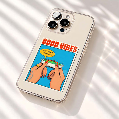 Organic Good Vibes Clear Silicon Cover