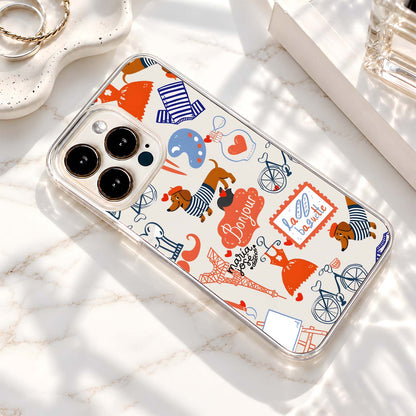 Parisian Lifestyle Doodles Clear Silicon Cover