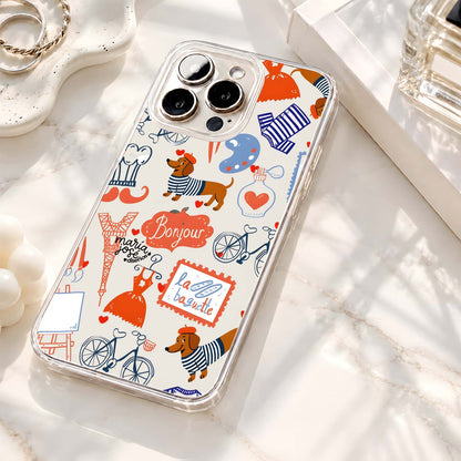 Parisian Lifestyle Doodles Clear Silicon Cover