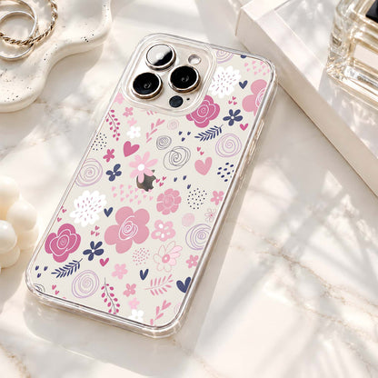 Pastel Floral Doodles Clear Silicon Cover
