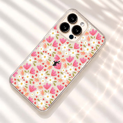 Pastel Floral Garden Clear Silicon Cover
