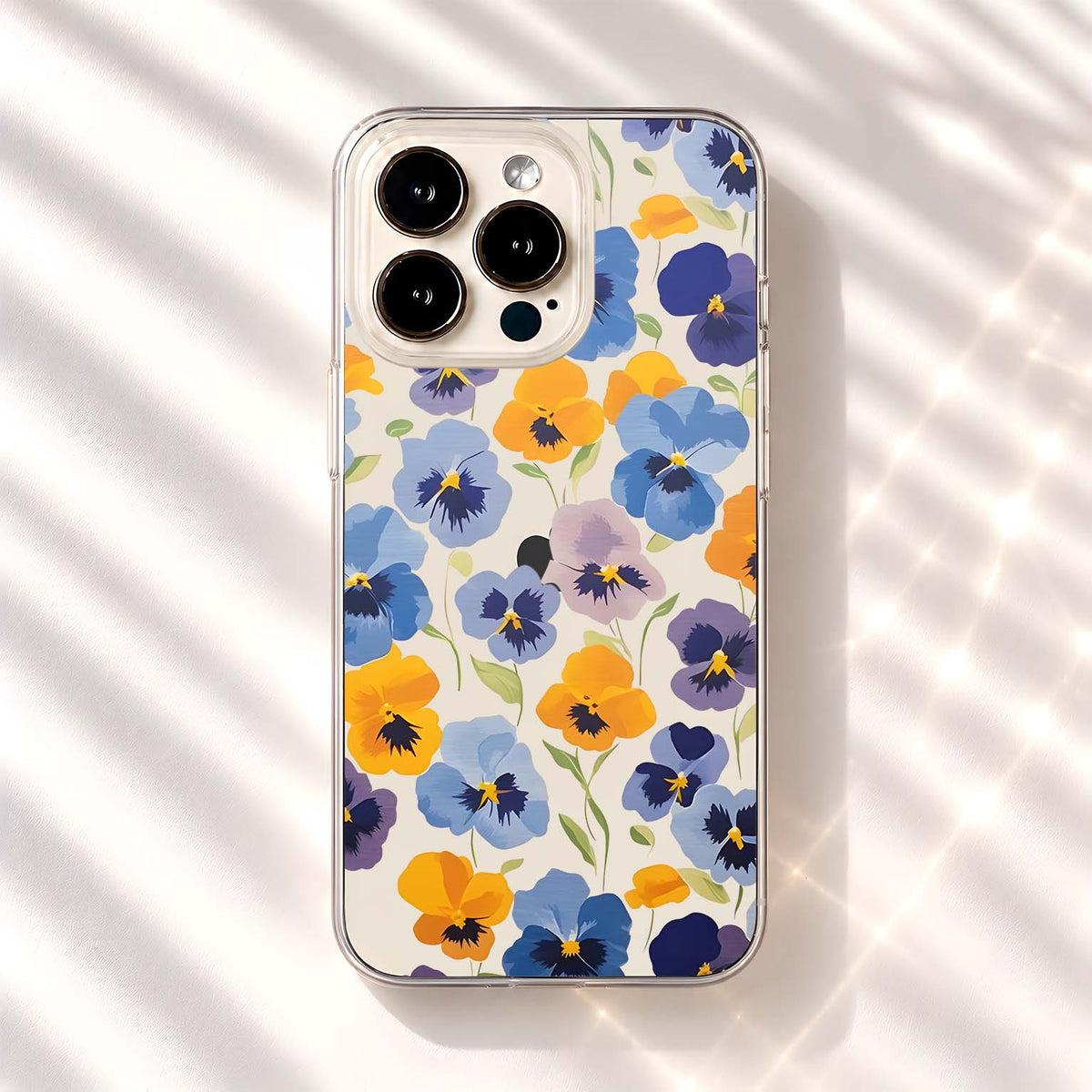 Pastel Pansy Dreams Clear Silicon Cover
