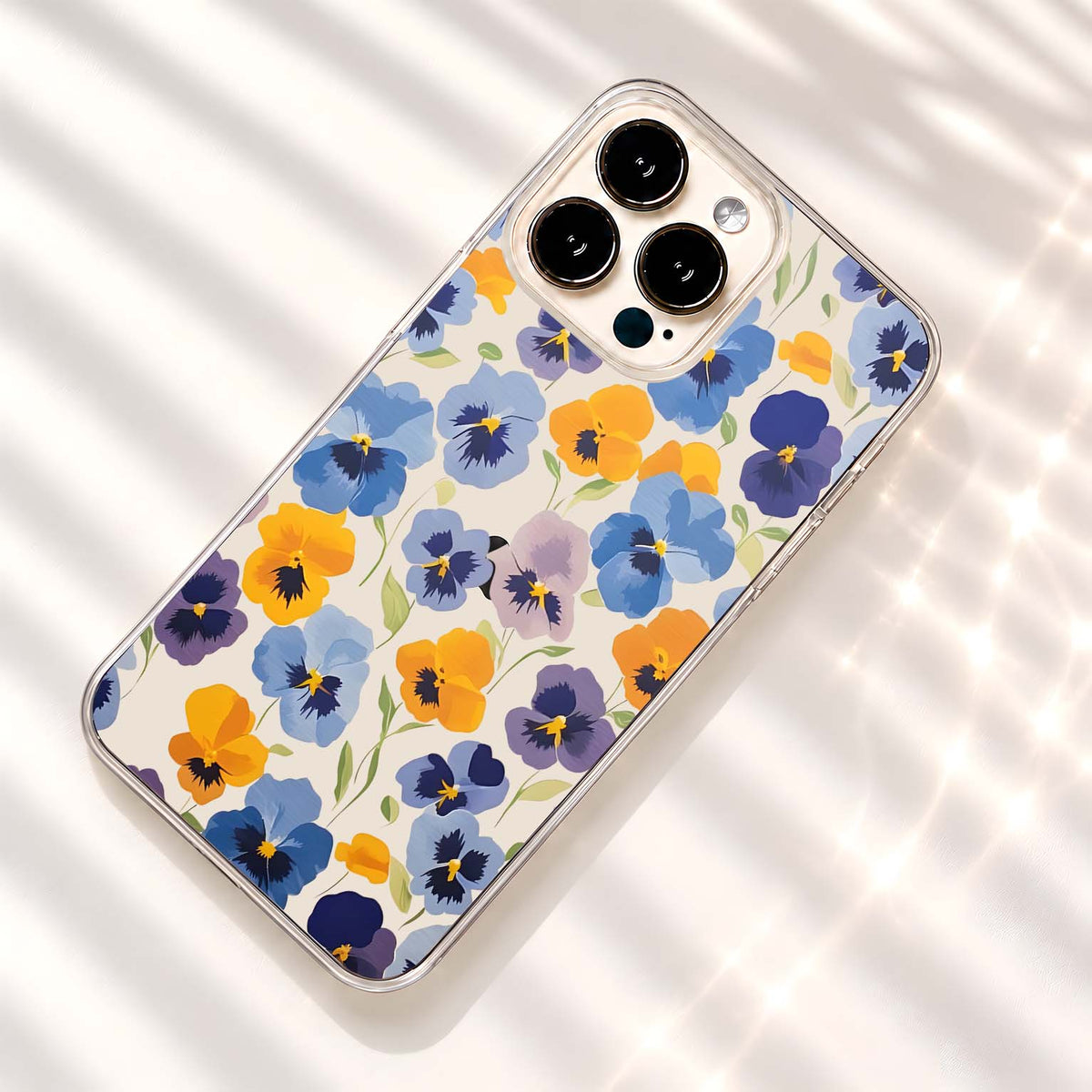 Pastel Pansy Dreams Clear Silicon Cover