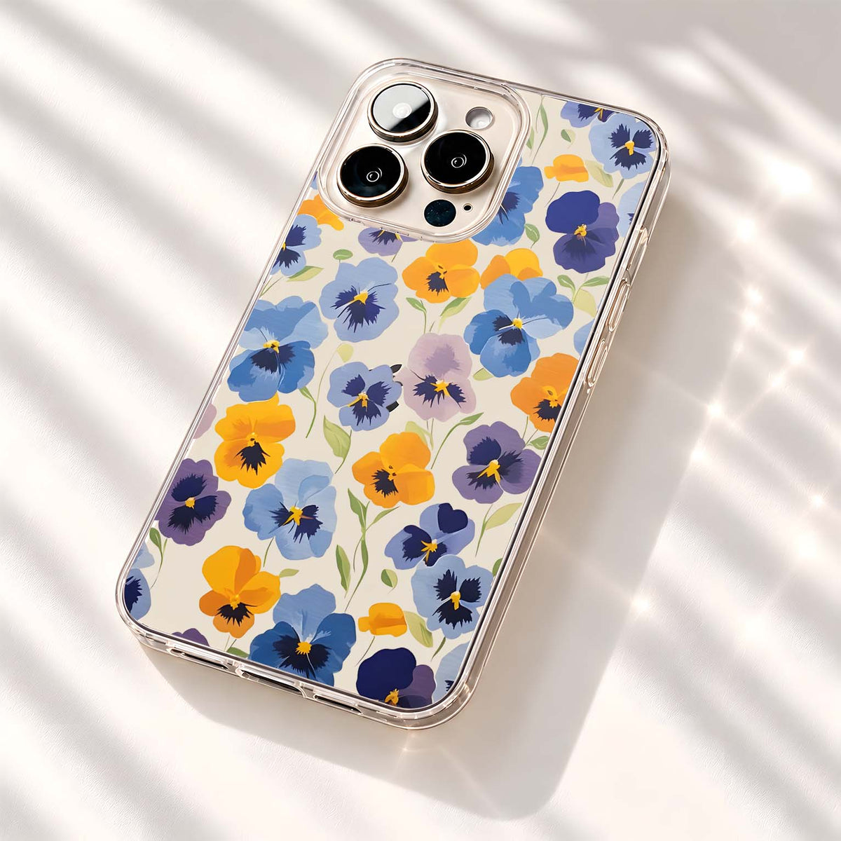Pastel Pansy Dreams Clear Silicon Cover