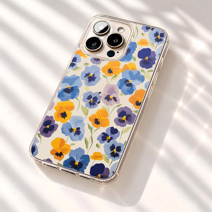 Pastel Pansy Dreams Clear Silicon Cover