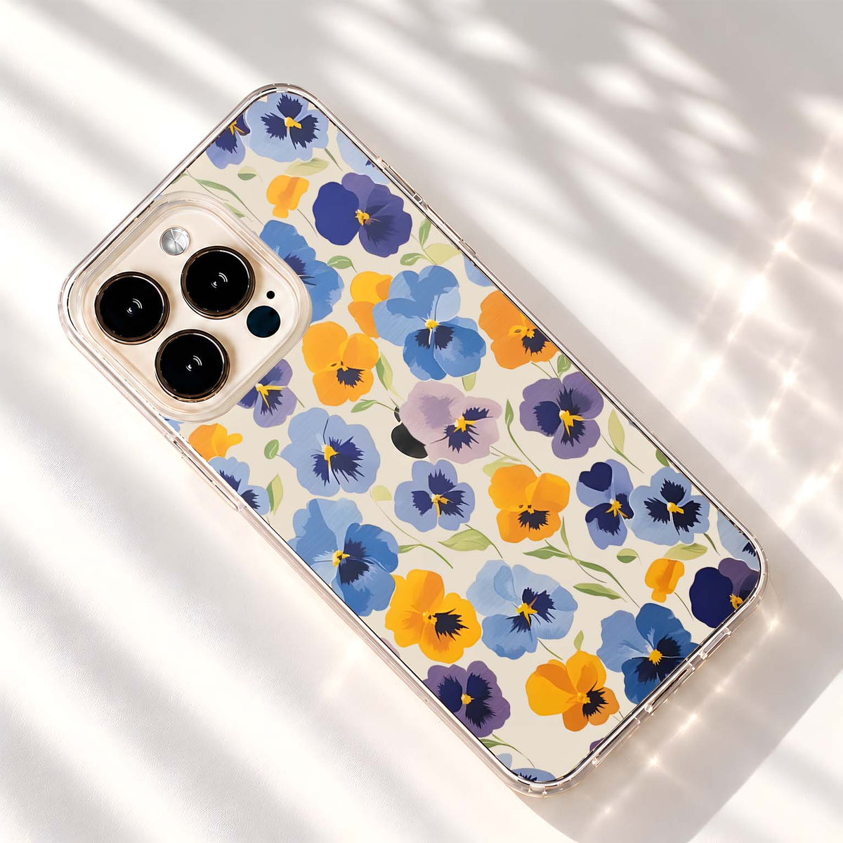 Pastel Pansy Dreams Clear Silicon Cover