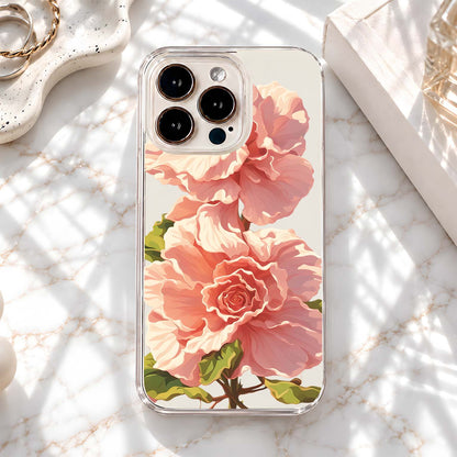Pastel Rose Bloom Clear Silicon Cover