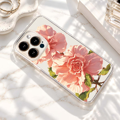 Pastel Rose Bloom Clear Silicon Cover