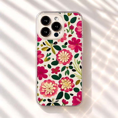Pink Blossom Garden Clear Silicon Cover