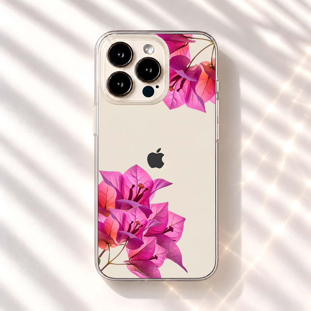 Pink Bougainvillea Bliss Clear Silicon Cover