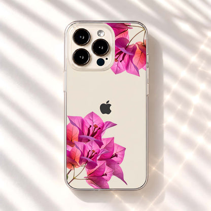 Pink Bougainvillea Bliss Clear Silicon Cover