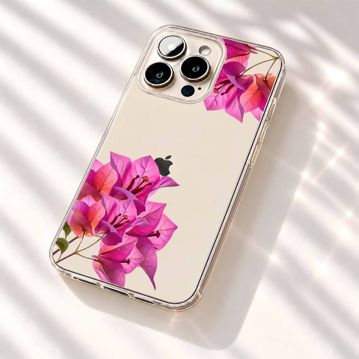 Pink Bougainvillea Bliss Clear Silicon Cover