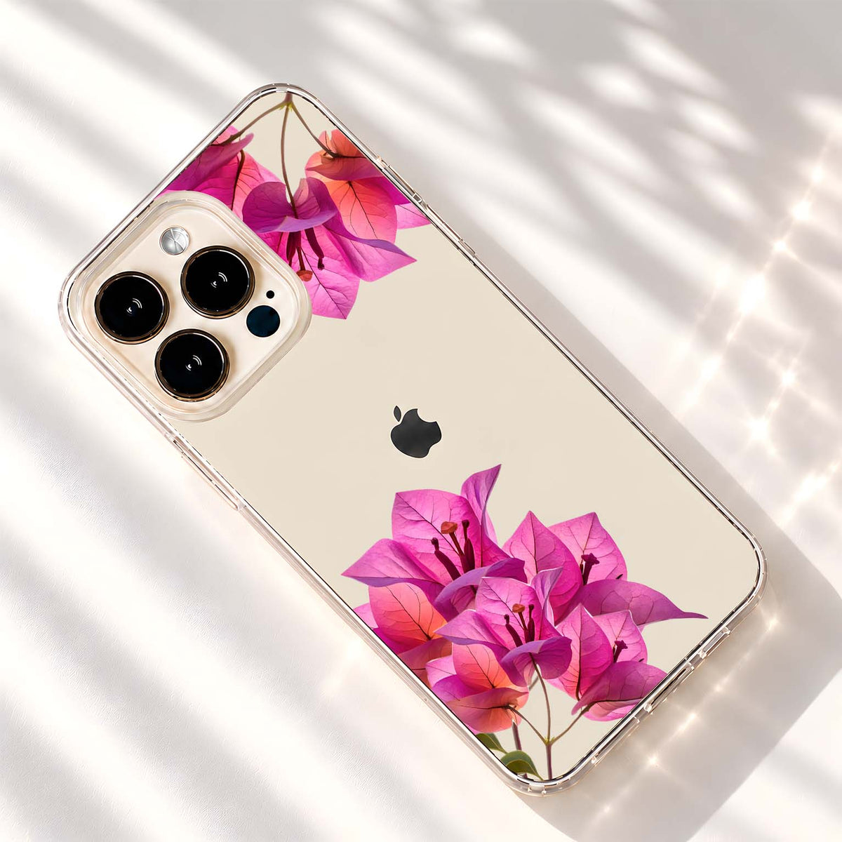Pink Bougainvillea Bliss Clear Silicon Cover