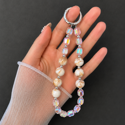 Pink Crystal Marble Charm