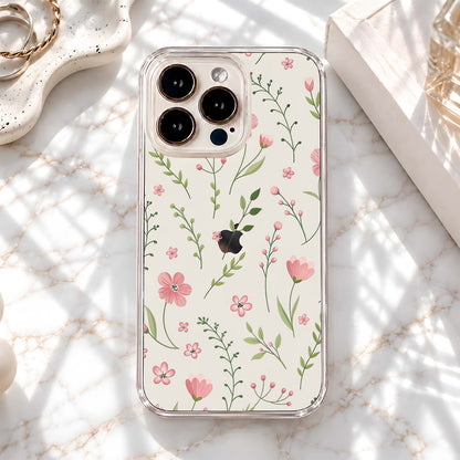 Pink Daisy Garden Clear Silicon Cover