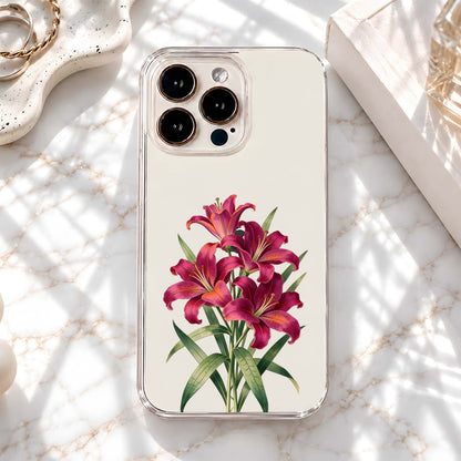 Pink Lily Bouquet Clear Silicon Cover